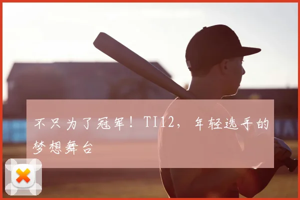 不只为了冠军！TI12，年轻选手的梦想舞台